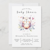 Rustic Online Owl Baby shower Kaart (Voorkant)