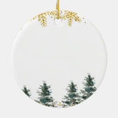 Rustic ons eerste kerstfeest samen keramisch ornament (Achterkant)