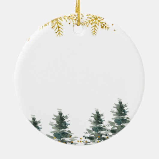 Rustic ons eerste kerstfeest samen keramisch ornament (Achterkant)