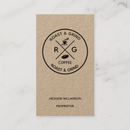 Rustic op Trend Logo |Artisan Coffee Company Visitekaartje