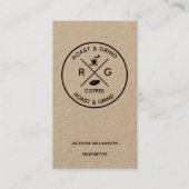 Rustic op Trend Logo |Artisan Coffee Company Visitekaartje (Voorkant)