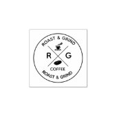 Rustic op Trend Logo |Artisan Coffee Stand Company Rubberstempel (Afrduk)