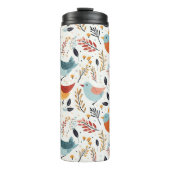 Rustic Orange And Blue Bird Garden Thermosbeker (Voorkant)