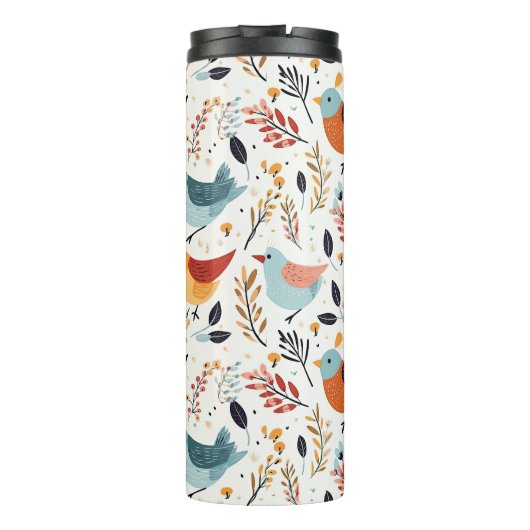 Rustic Orange And Blue Bird Garden Thermosbeker (Achterkant)
