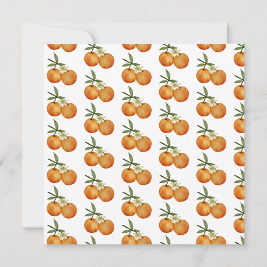 Rustic Orange Citrus Autumn Wedding Invitation (Achterkant)