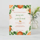 Rustic Orange Citrus Fall Wedding Invitation (Staand voorkant)