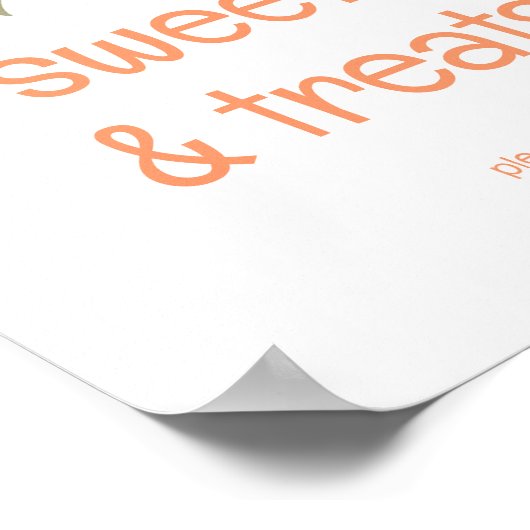 Rustic Orange Grove "Sweets & Treats" Sign Poster (Hoek)