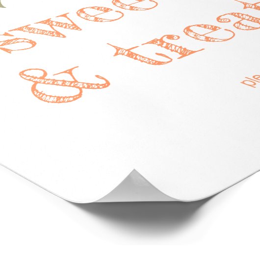 Rustic Orange Grove "Sweets & Treats" Sign Poster (Hoek)