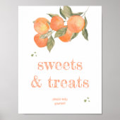 Rustic Orange Grove "Sweets & Treats" Sign Poster (Voorkant)