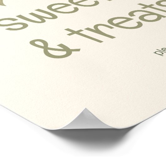 Rustic Orange Grove "Sweets & Treats" Sign Poster (Hoek)