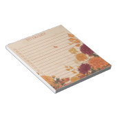 Rustic Orange Marigold To Do List Nature Botanical Notitieblok (Schuin)