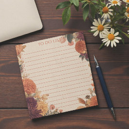 Rustic Orange Marigold To Do List Nature Botanical Notitieblok