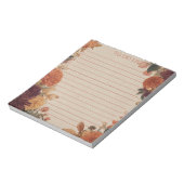 Rustic Oranje Afrikaantje Takenlijst Natuur Botani Notitieblok (Linkerzijde)