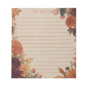 Rustic Oranje Afrikaantje Takenlijst Natuur Botani Notitieblok (Voorkant)