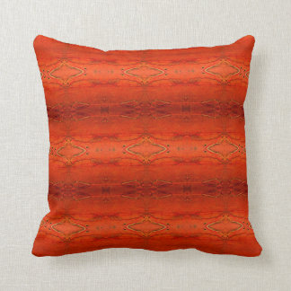 Rustic Oranje Azteek Patroon Kussen