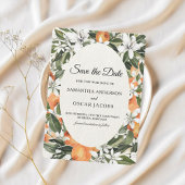 Rustic Oranje Bloemige Bloem | Elegante Boho Save The Date