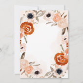 Rustic Oranje Boho | Waterverf Baptisme Kaart (Achterkant)