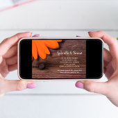 Rustic Oranje Daisy Barn Wedding Save the Date