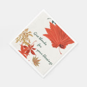 Rustic Oranje en Goud Bedankt Servet (Hoek)