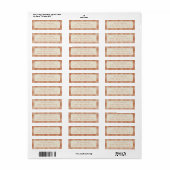 Rustic Oranje Gingham Schotlandruit Retouradres Etiket (Full Sheet)