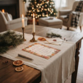 Rustic Oranje Schijf en Kaars Kerstfeest Kaart