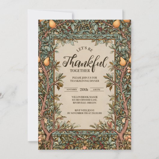 Rustic Orchard Thanksgiving Celebration Kaart (Voorkant)