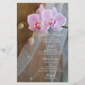 Rustic Orchid Elegance Barn Wedding Menu (Voorkant)