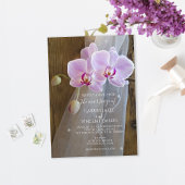 Rustic Orchid Elegance Barn Wedding Uitnodiging