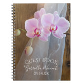 Rustic Orchid Elegance Country Barn Wedding Guest Notitieboek (Voorkant)