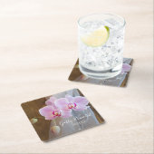 Rustic Orchid Elegance Country Barn Wedding Kartonnen Onderzetters (Insitu)