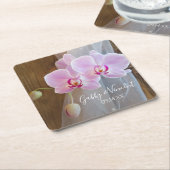 Rustic Orchid Elegance Country Barn Wedding Kartonnen Onderzetters (Schuin)