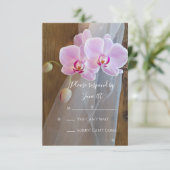 Rustic Orchid Elegance Country Barn Wedding RSVP (Staand voorkant)