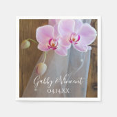 Rustic Orchid Elegance Country Barn Wedding Servet (Voorkant)