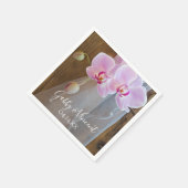 Rustic Orchid Elegance Country Barn Wedding Servet (Hoek)