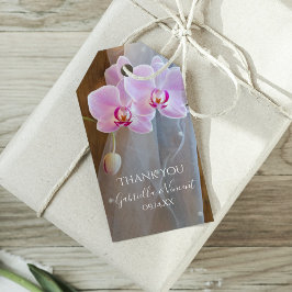 Rustic Orchid Elegance Country Weddenschap Favor T Cadeaulabel