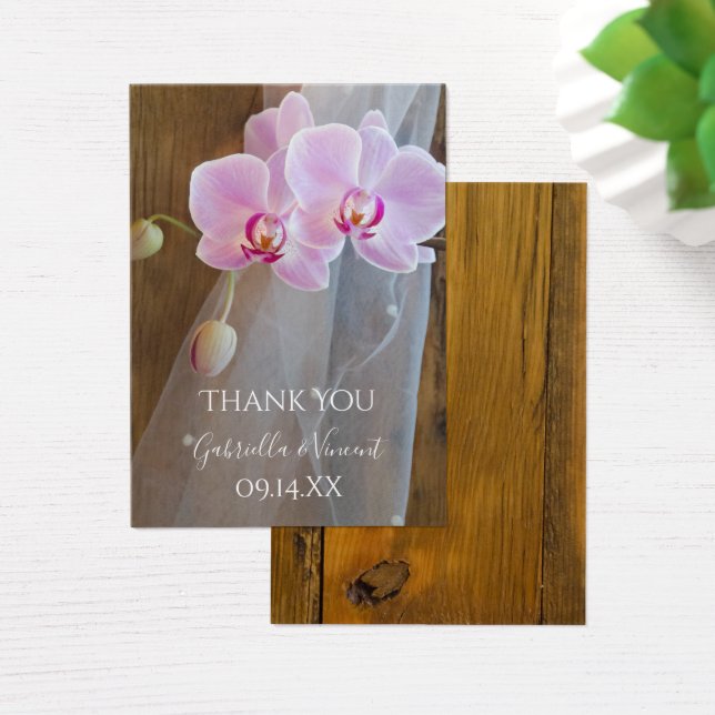 Rustic Orchid Elegance Country Weddenschap Favor T Visitekaartje (Bureau)