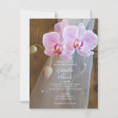 Rustic Orchid Elegance Country Wedding Magnetische Uitnodiging (Voorkant)