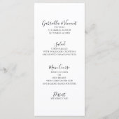 Rustic Orchid Elegance Country Wedding Menu (Achterkant)