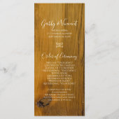 Rustic Orchid Elegance Country Wedding Programme Programmakaart (Achterkant)