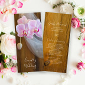 Rustic Orchid Elegance Country Wedding Programme Programmakaart