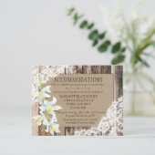 Rustic Orchid Wood Lace-accommodatiekaart Informatiekaartje (Staand voorkant)