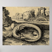 Rustic Ouroboros Dragon Poster (Voorkant)