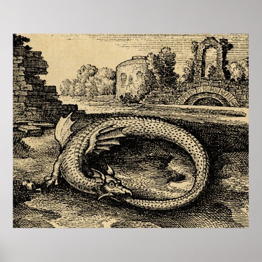 Rustic Ouroboros Dragon Poster (Voorkant)