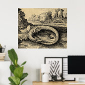 Rustic Ouroboros Dragon Poster (Thuiskantoor)