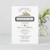 Rustic Outdoor Mountain Theme Graduation Party Kaart (Staand voorkant)