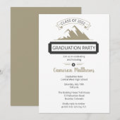 Rustic Outdoor Mountain Theme Graduation Party Kaart (Voorkant / Achterkant)