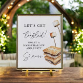 Rustic Outdoor S'more Wedding Sign Poster