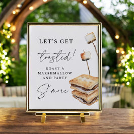 Rustic Outdoor S'more Wedding Sign Poster