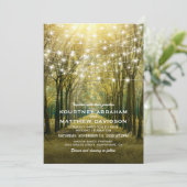 Rustic Outdoor Woodland Wedding Kaart (Staand voorkant)