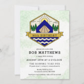 Rustic Outdoorsman 90th Birthday Party Invitation Kaart (Voorkant)